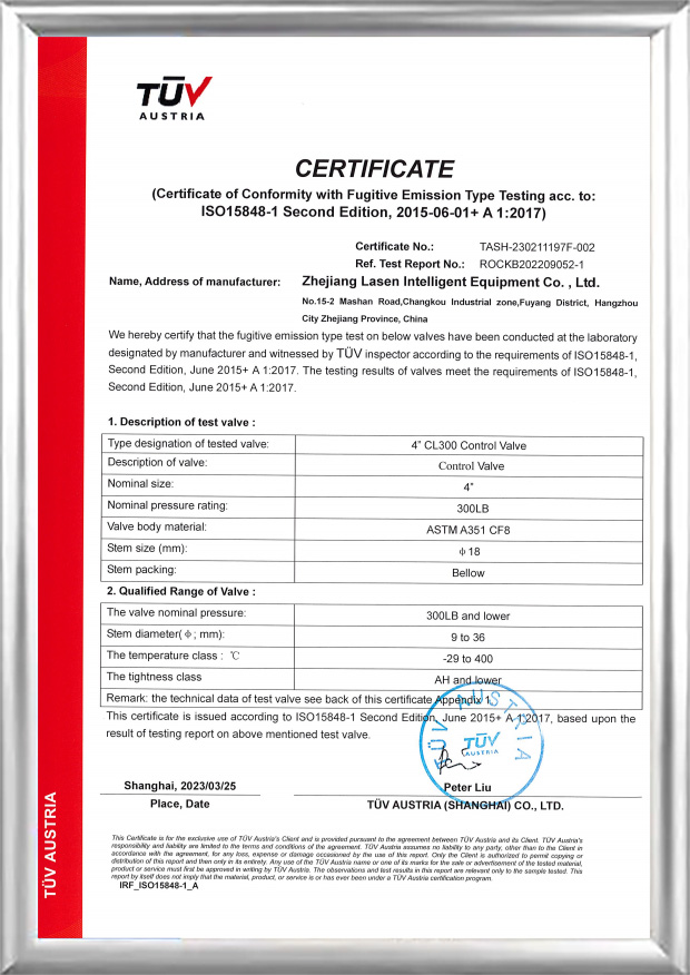 TUV ISO15848-certifikat (4